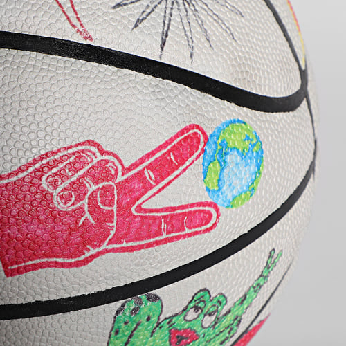 Ballon De Basket Smiley Varsity Blanc