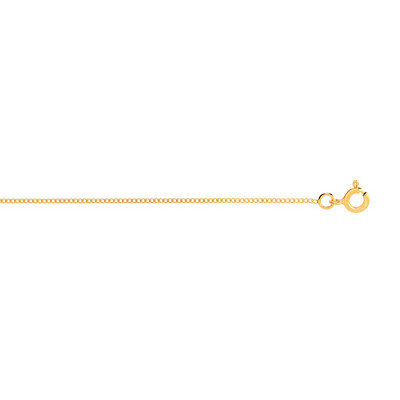 Chaine or 750 jaune maille gourmette 45 cm