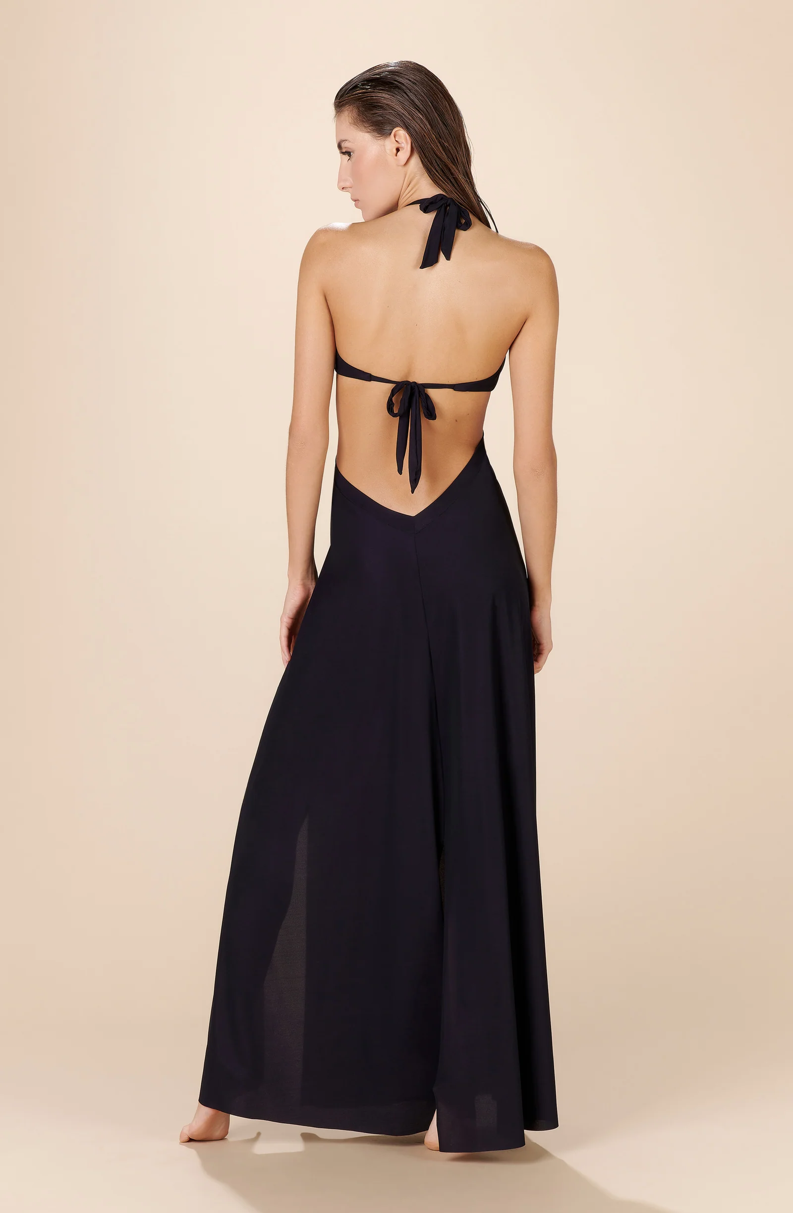rod Robe longue à anneau noire Noir
