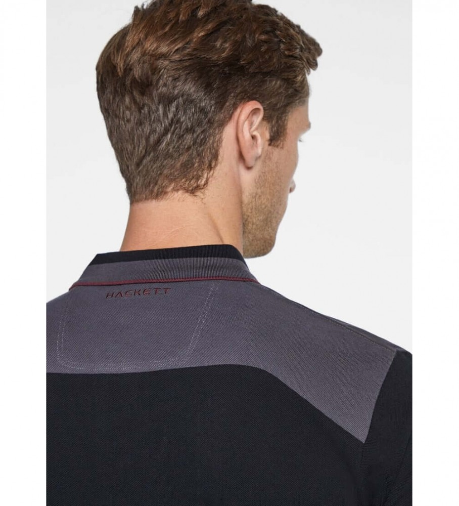 Polo Hackett Color Block preta