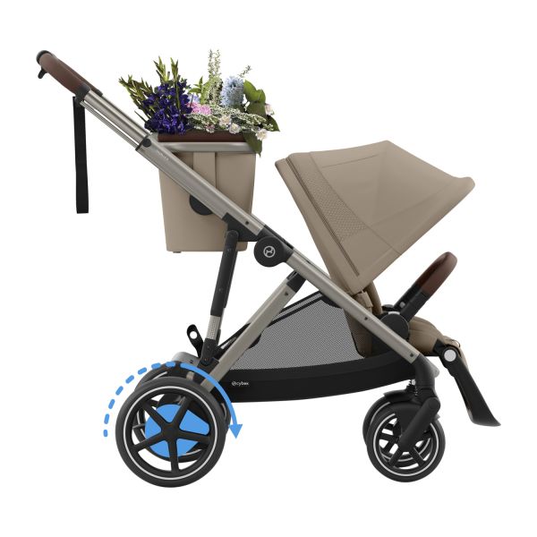 Cybex E-Gazelle S Kinderwagen 2-in-1 Taupe - Almond Beige / Beige