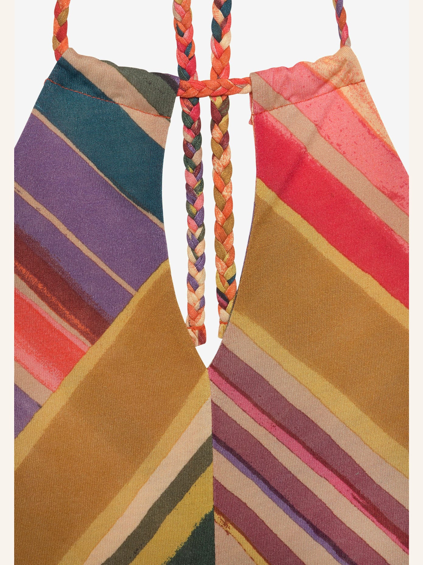 Robe dos-nu bretelles tressées