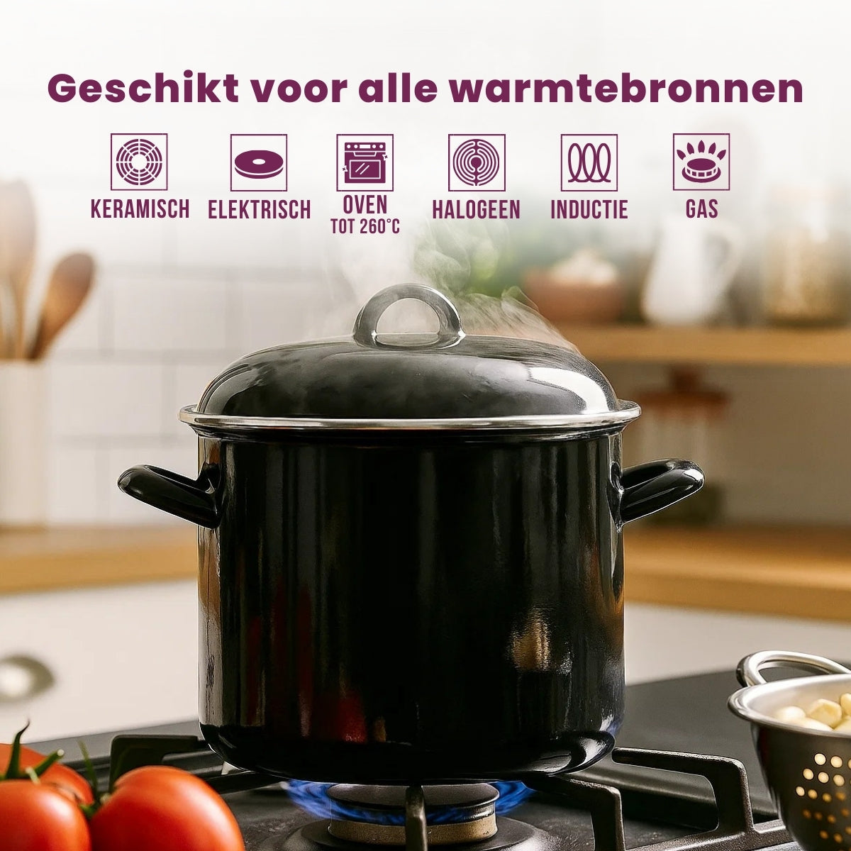 Cooking Soeppan - Zwart - Ã¸ 24 cm | 8 liter