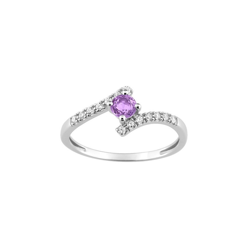 Bague Femme - améthyste - Or 9 Carats