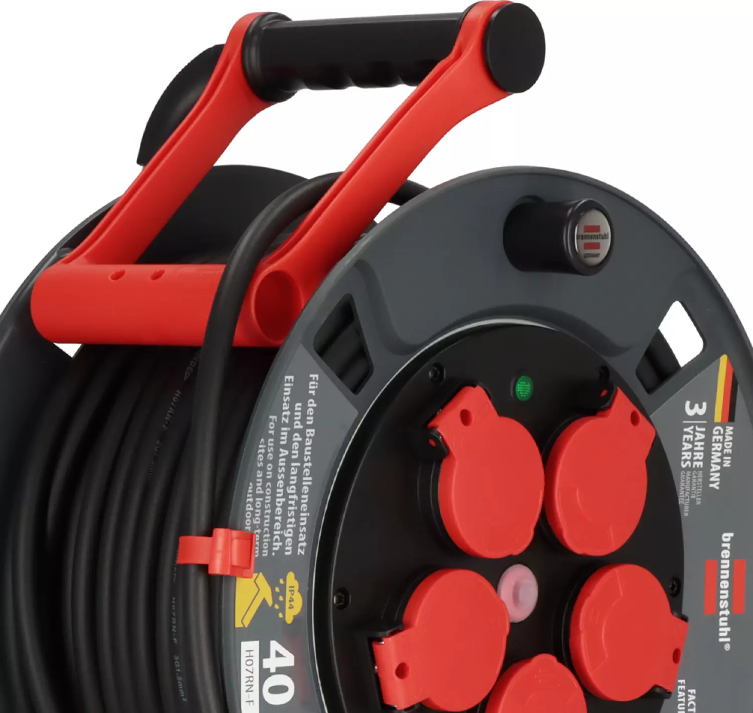 Brennenstuhl Professional KU 4100 kabelhaspel 5-voudig 300 H07RN-F 3G1,5 - IP44 - 40m