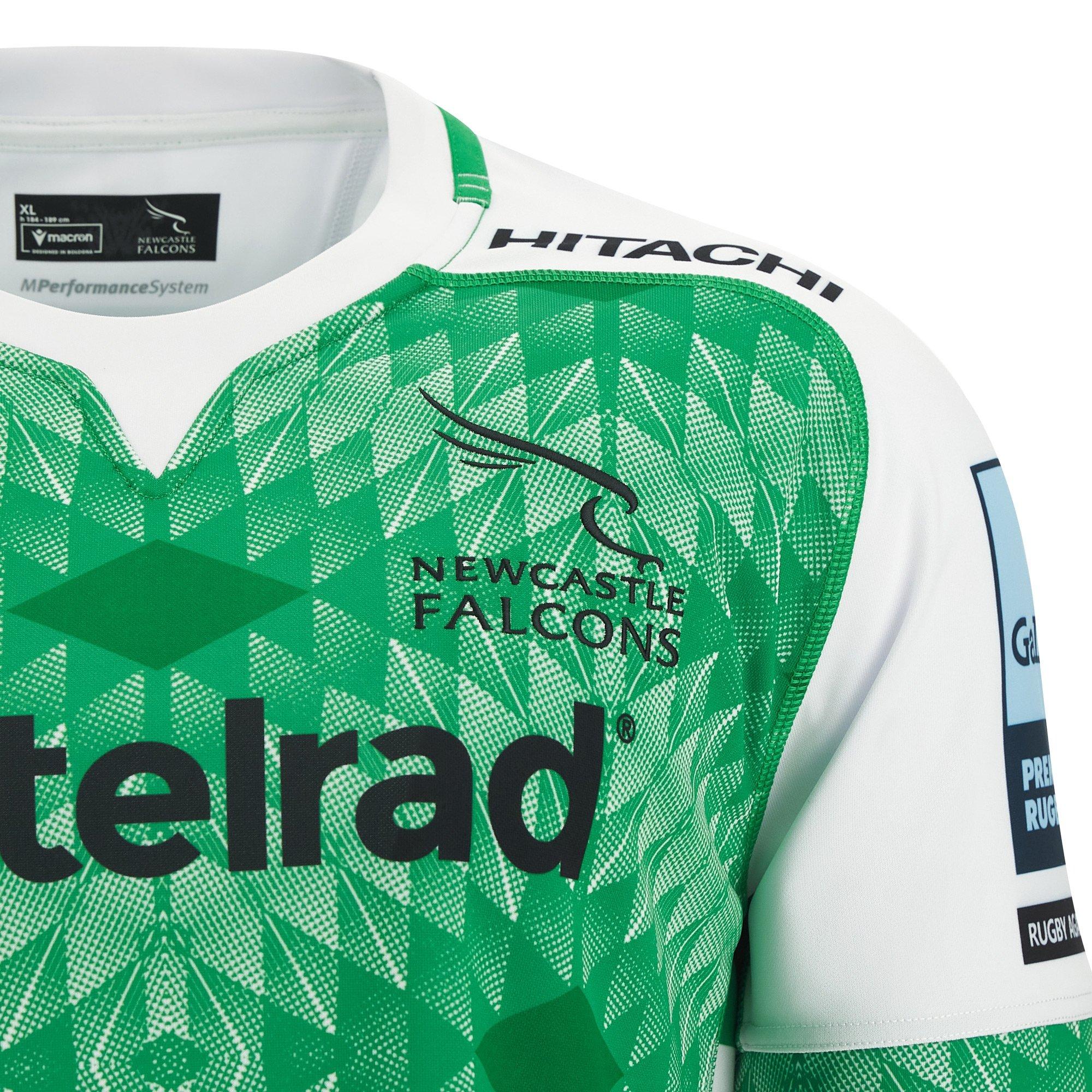 Macron Newcastle Falcons Replica Away Jersey 2023 2024 Mens