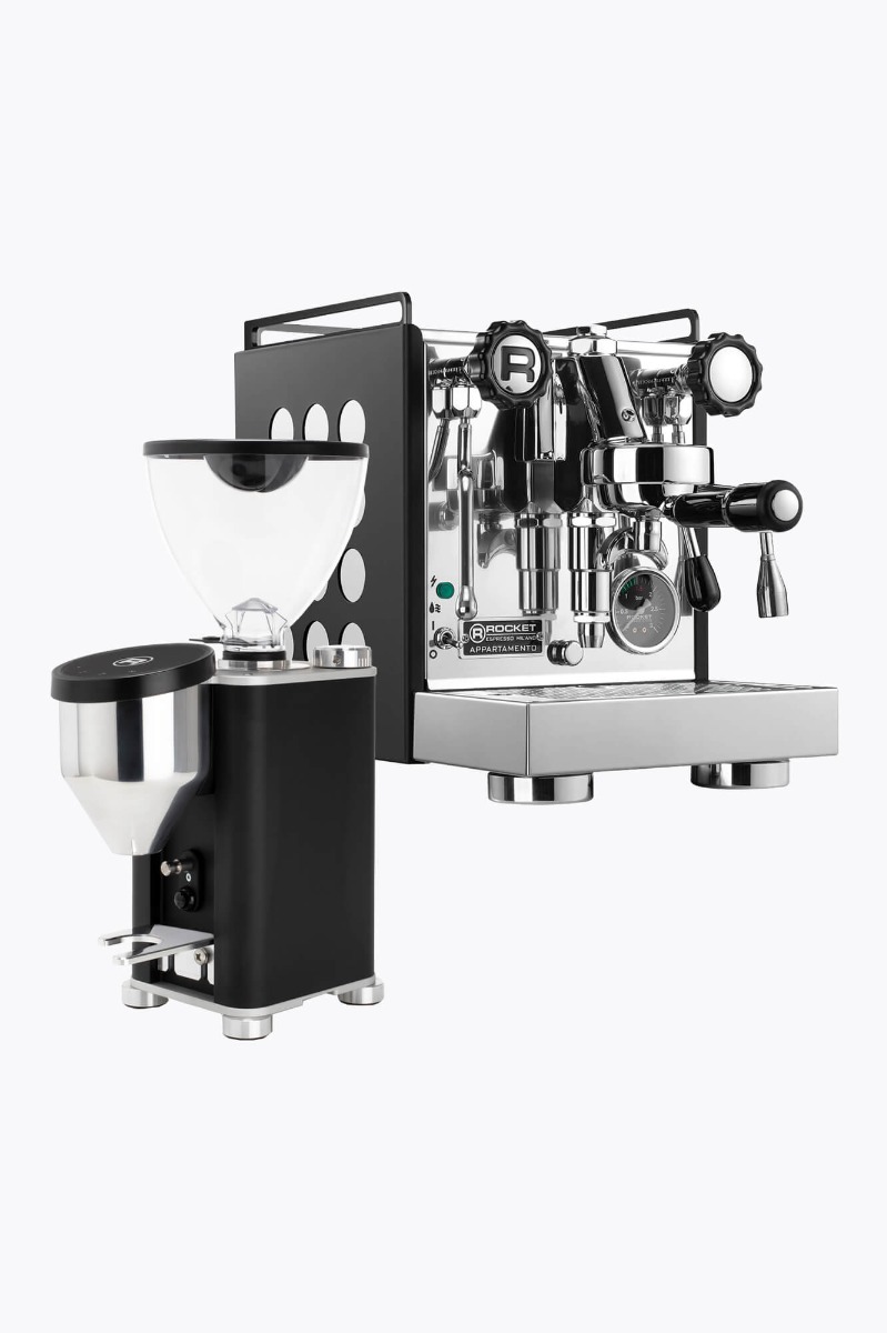Rocket Appartamento Schwarz/Weiß + Rocket Giannino Schwarz/Inox