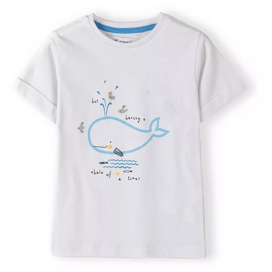 MINOTI T-Shirt und Latzhose im Set HellblauWeiß