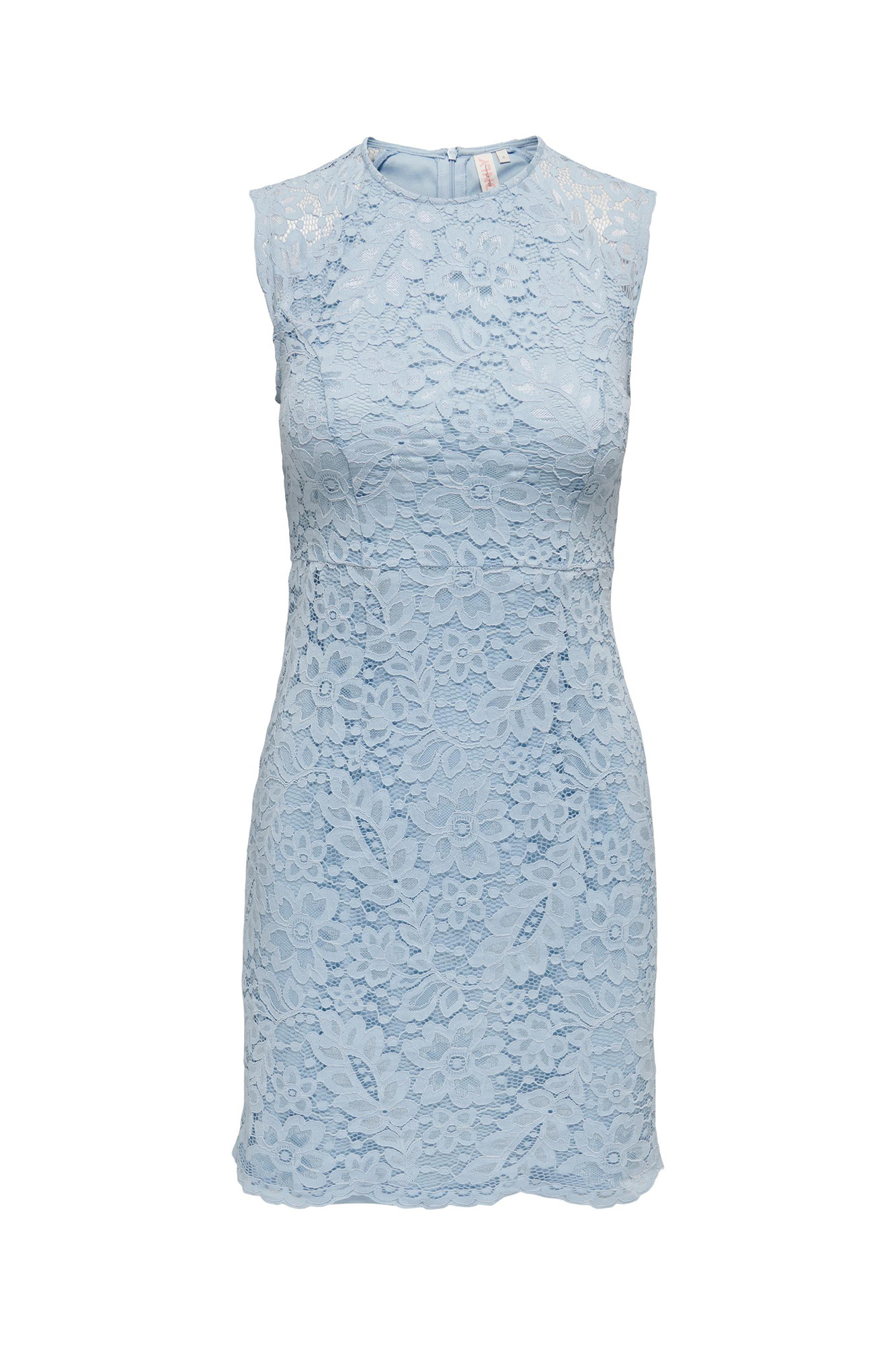 Vestido de renda sem mangas