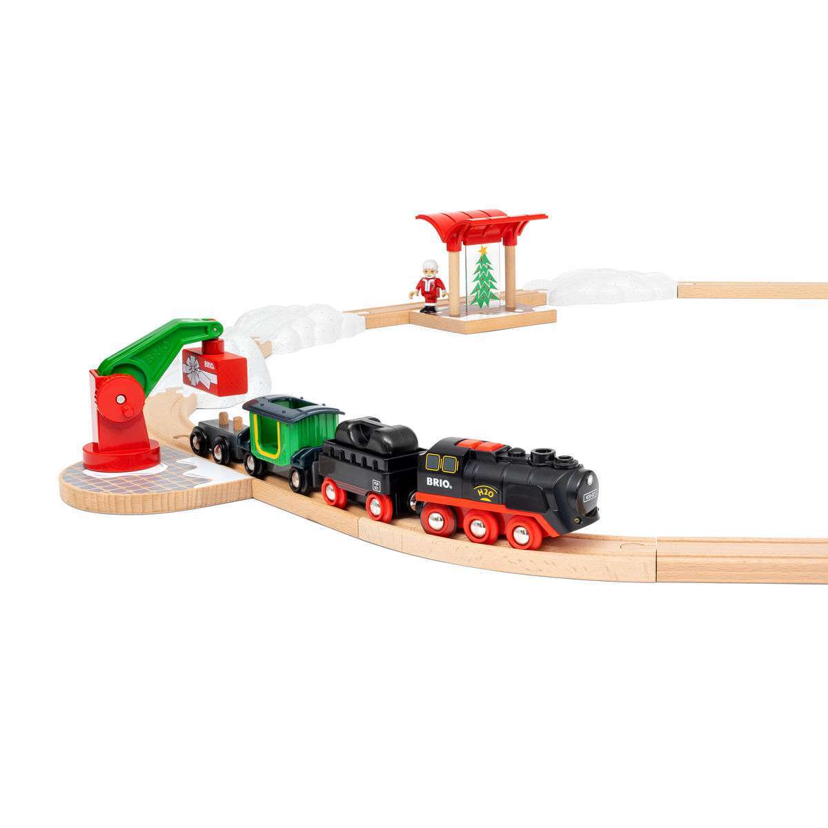 BRIO Spiel Batterie-Dampflok Weihnachts-Set