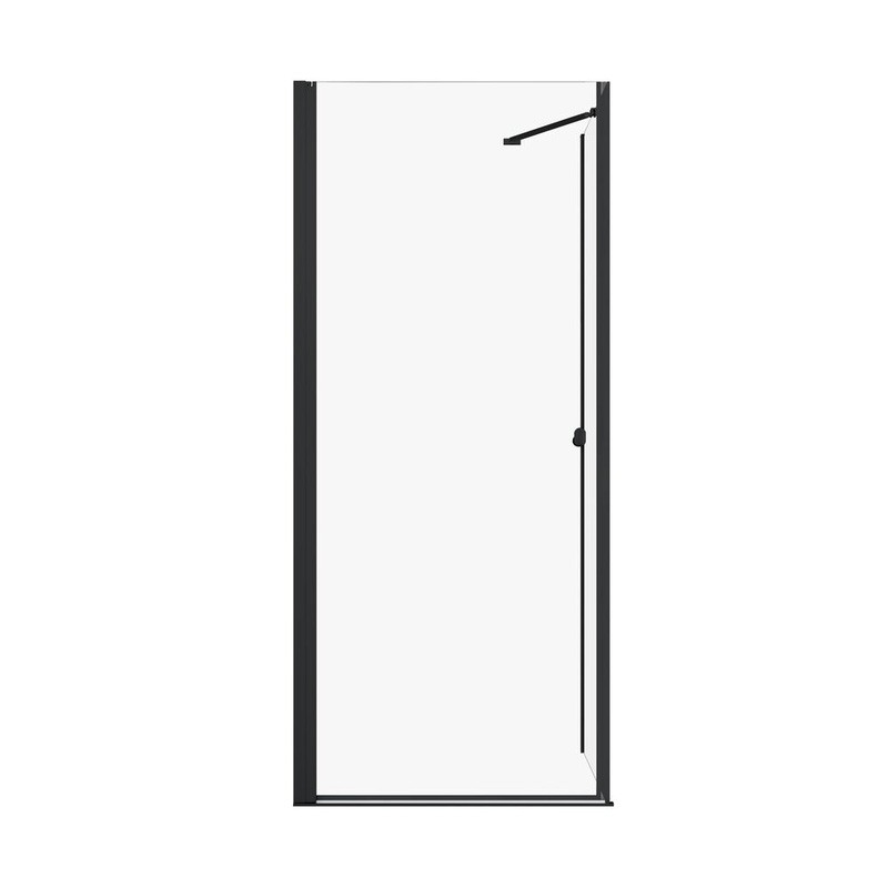 Sealskin Hooked draaideur met zijwand 90x90x200 cm, 6 mm helder veiligheidsglas met antikalklaag mat zwart