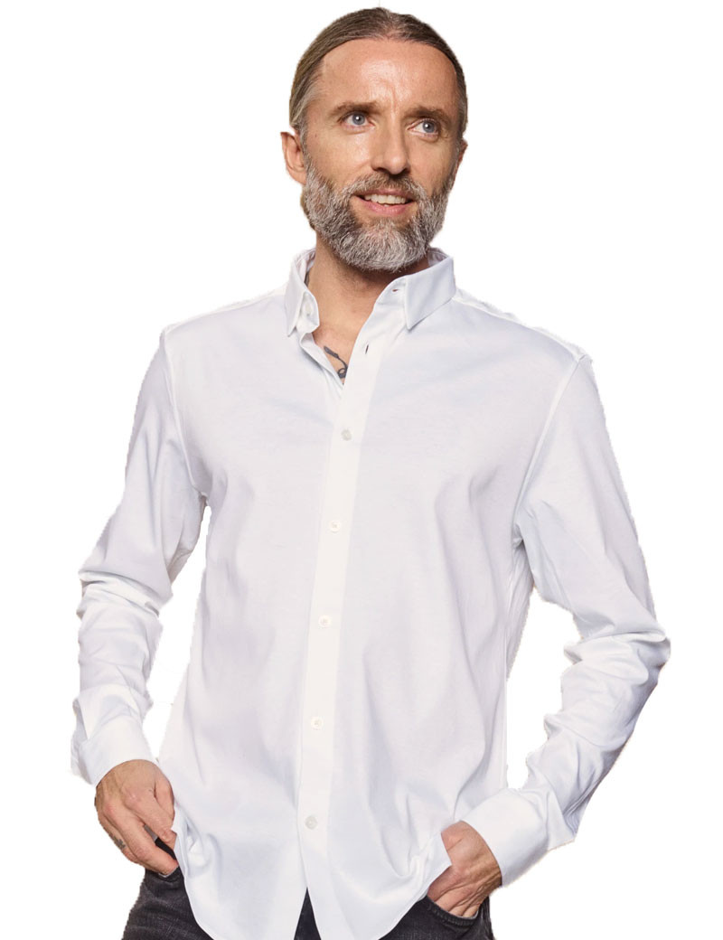 MOS MOSH CHEMISE HOMME MANNY STRETCH BLANCHE