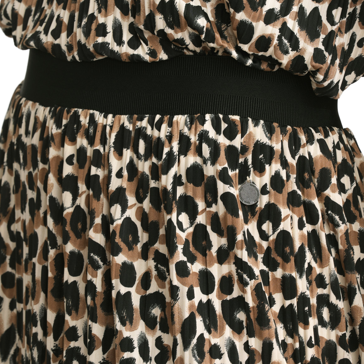 Gina Benotti Damen Plissee-Culotte im Leo-Look hellbraun / schwarz