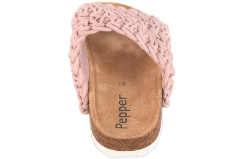 PEPPER LYSERØD SLENTERS MED STRIK LOOK