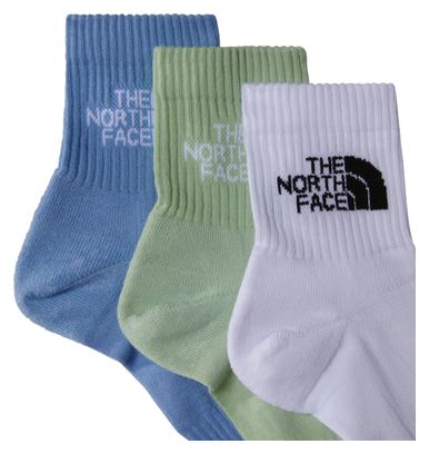 3 Paires de Chaussettes Courtes The North Face Multi Sport Blanc/Vert/Bleu (x3)