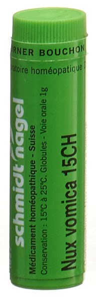 SCHMIDT-NAGEL Nux vomica 15 CH<br>1 g, Globuli