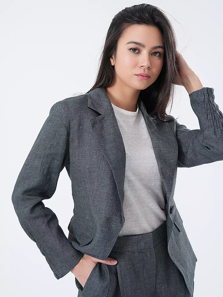 EMPORIO ARMANI Leinenblazer  grün