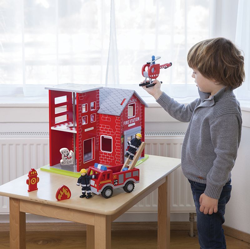 New Classic Toys Brannstasjon m/tilbehør