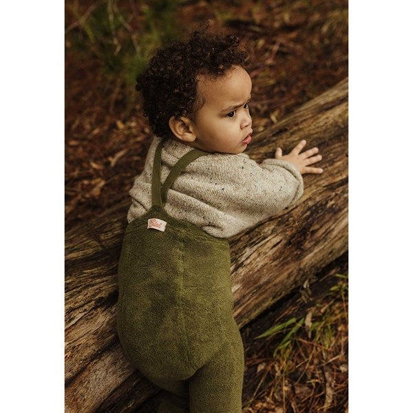 Teddy Warmy Footless Tights Olive - Silly Silas