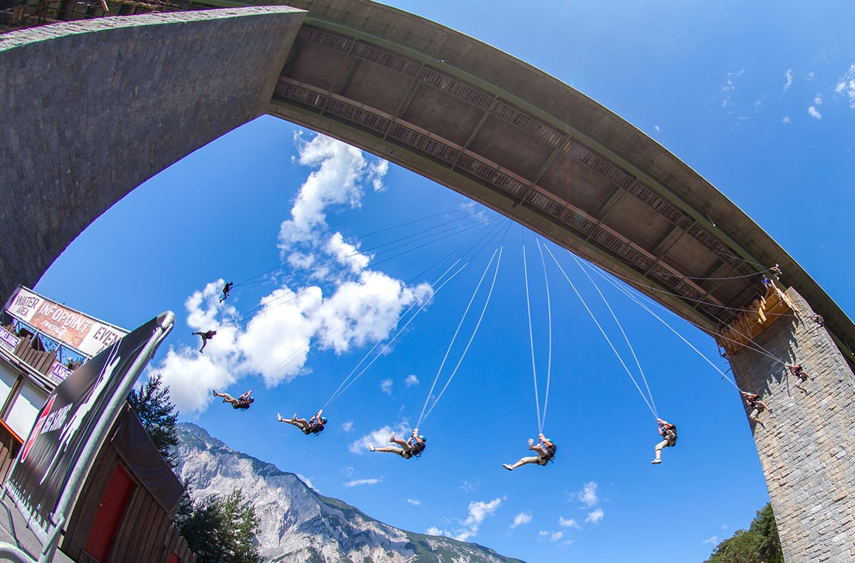 Canyoning & Mega Swing im Ötztal