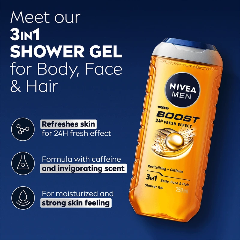 Nivea Men Boost Shower Gel 250 ml