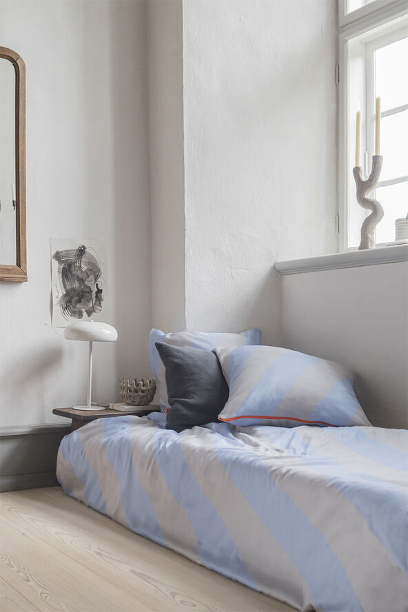Mette Ditmer DIAGONAL bed set Light blue , sand