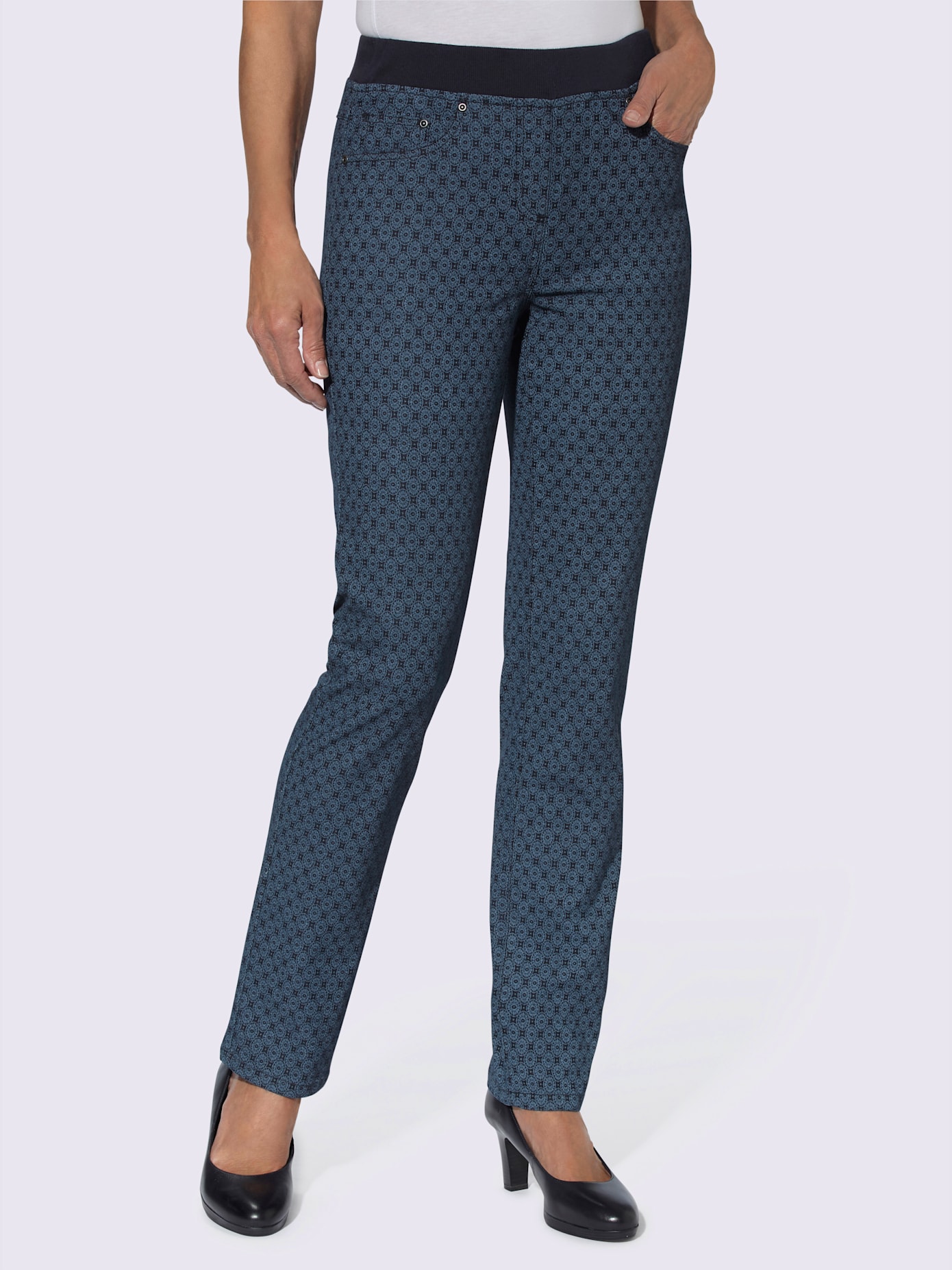 Jean femme confortable avec ceinture élastique