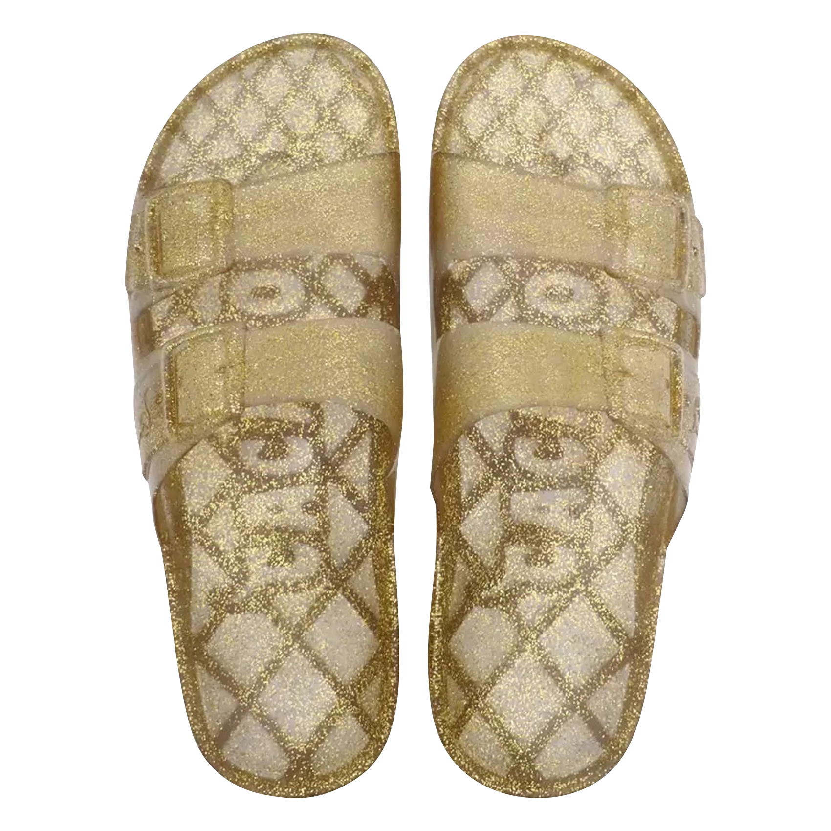 ANJO - Sandales plates à paillettes | Doré