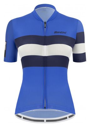Maillot Manches Courtes Femme Santini Sleek Bengal Bleu
