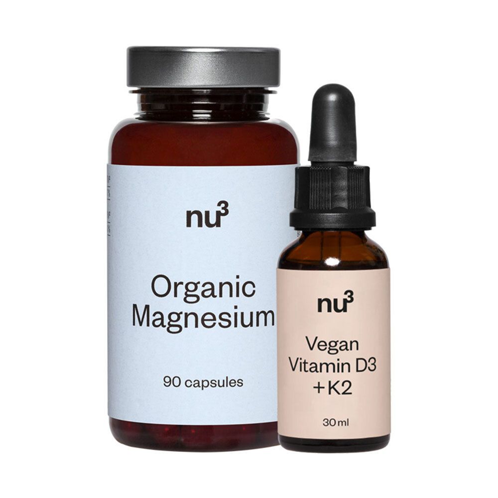 nu3 Bio Magnesium + Vegan Vitamin D3 + K2