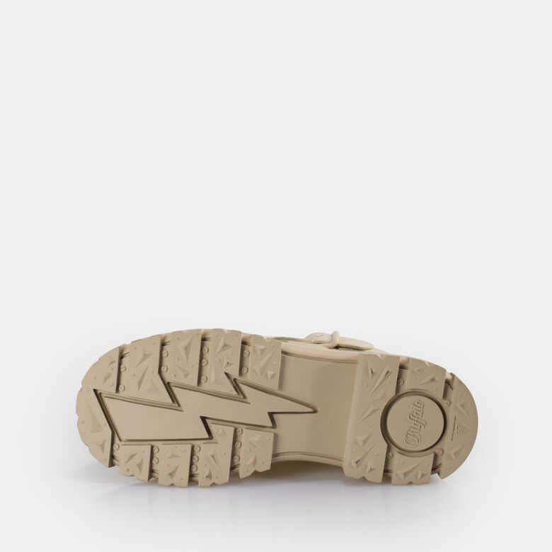 Aspha Bike Bottines à talon vegan, beige