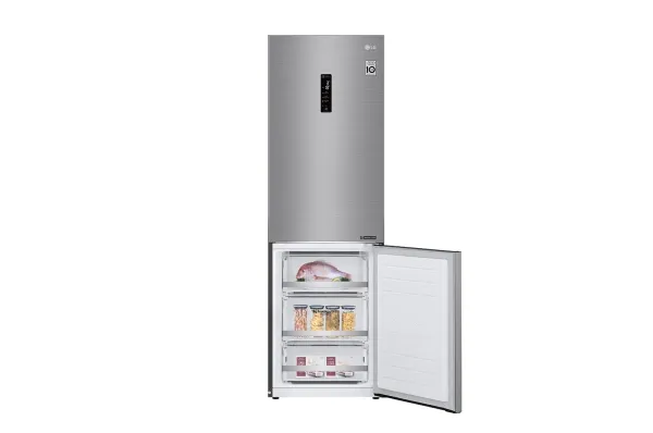 LG Refrigerator GBB71PZDMN A  , Free standing, Combi, Height 186 cm, No Frost system, Fridge net capacity 234 L, Freezer net capacity 107 L, Display, 36 dB, Silver