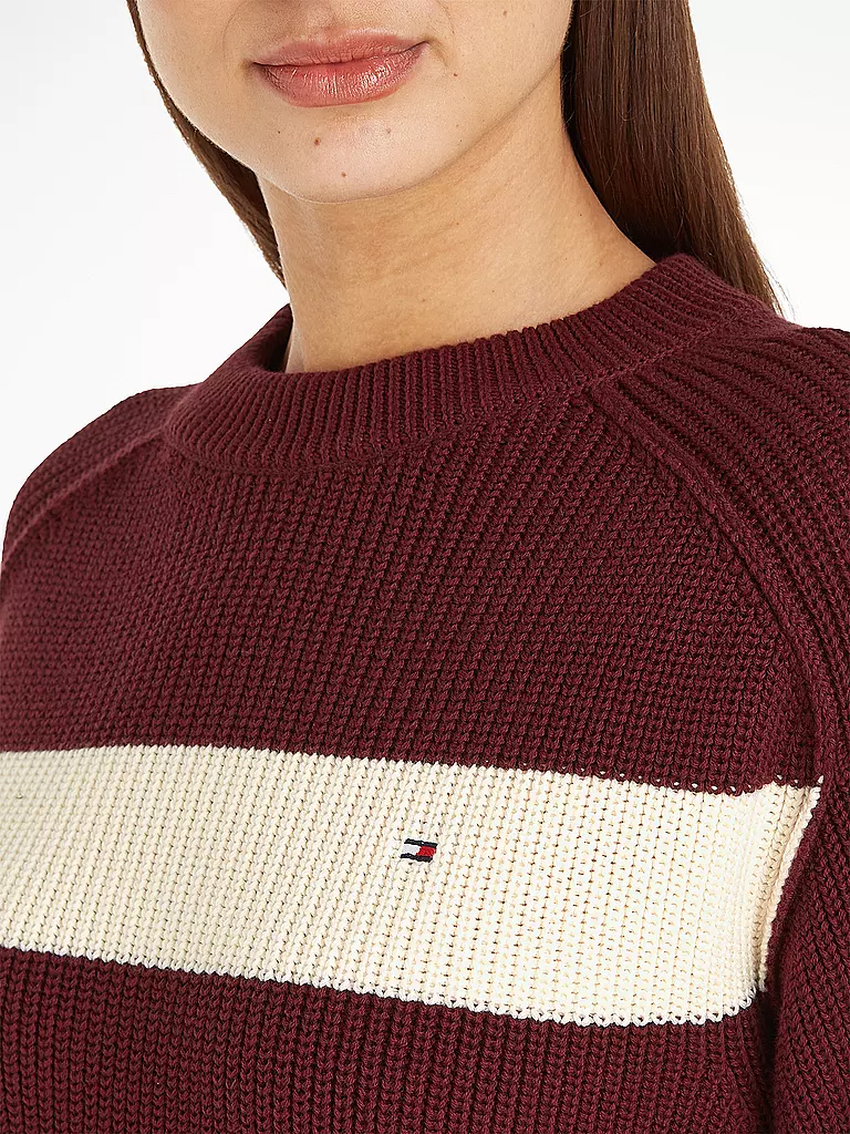 TOMMY HILFIGER Pullover dunkelrot
