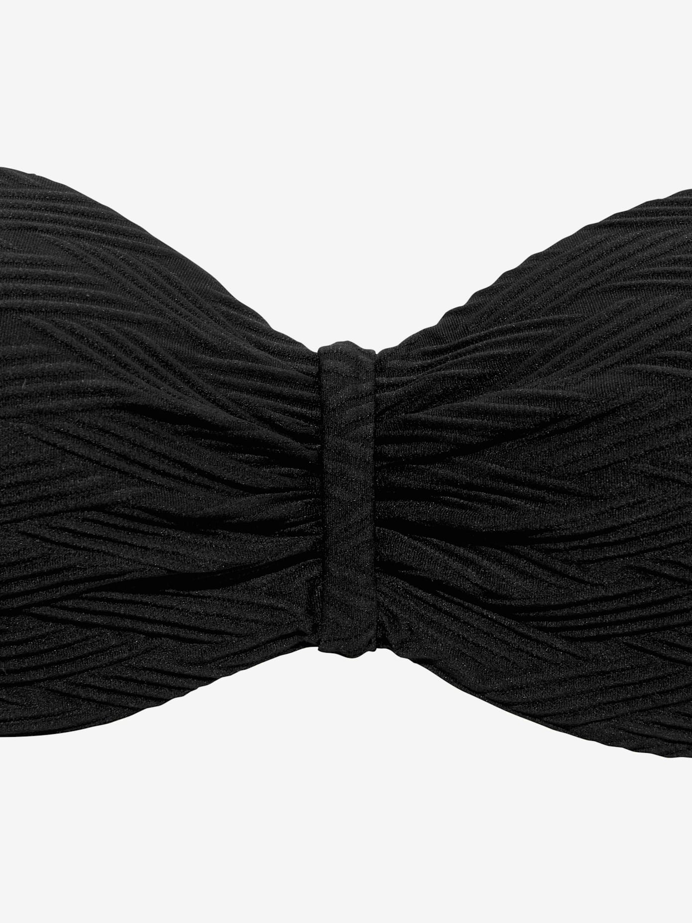 Haut de bikini bandeau à armatures matière structurée aux couleurs tendances