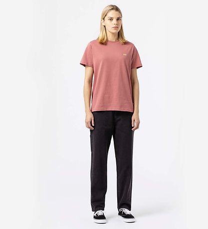 Dickies T-shirt - Mapleton - WitheRød Rose