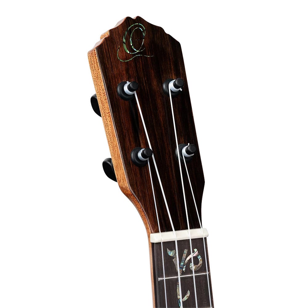 Ortega RUET-EB Elite Series Concert Size Ukulele Ebony elektrisch-akoestische concert ukelele met gigbag