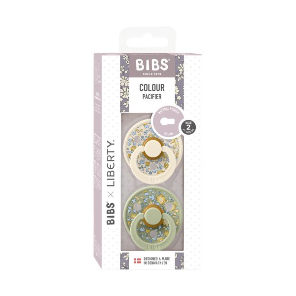 BiBs X Liberty Eloise Fopspeen - 6-18 Mnd - 2 Stuks - Dusty Blue Mix