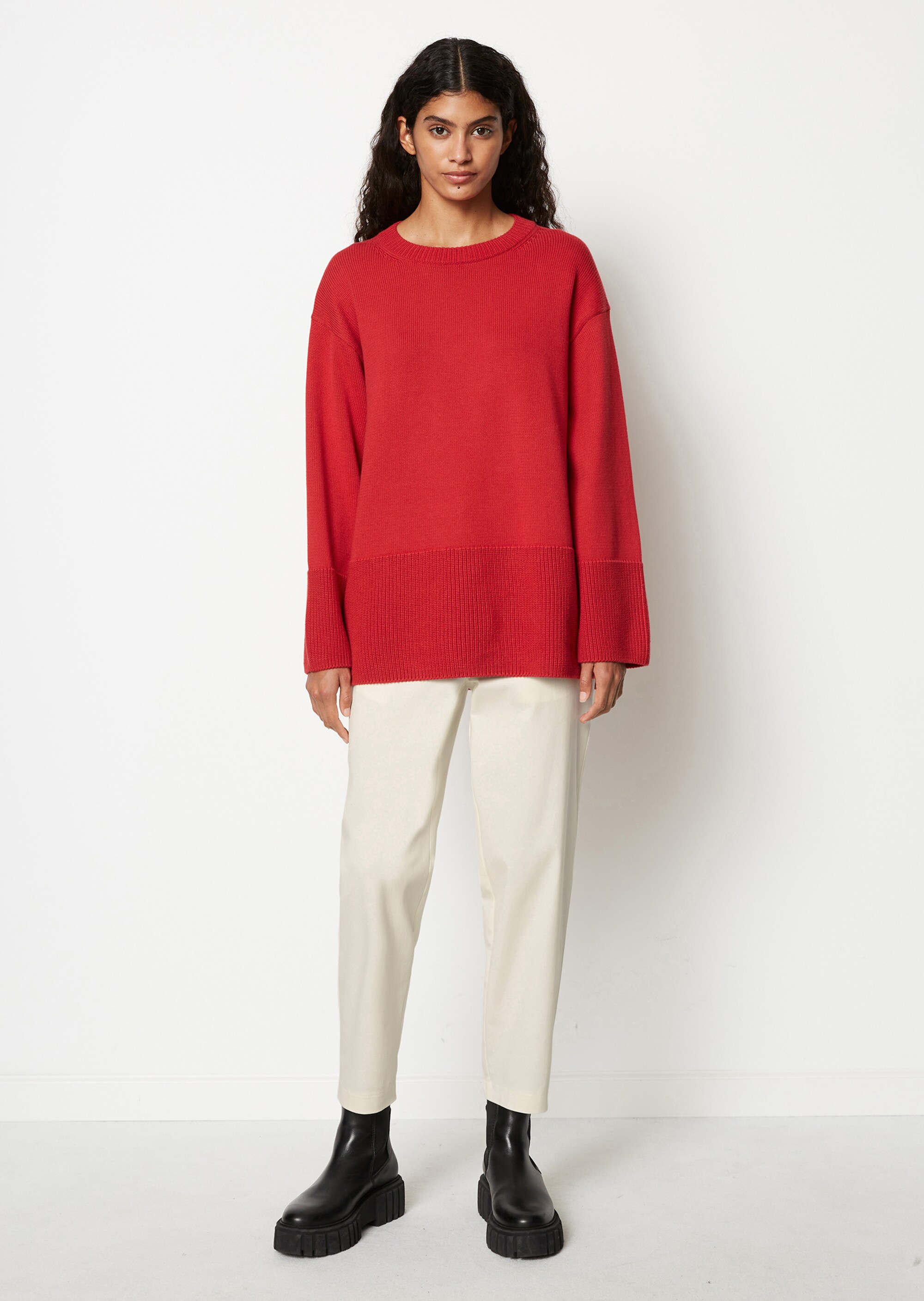 DfC Oversize Strickpulloveraus schwerem Baumwoll-Garn gestrickt