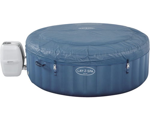 Bestway® LAY-Z-SPA® WiFi Milan AirJet Plus™ opblaasbare hottub met 140 luchtjets, geïntegreerd verwarmingssysteem, multifunctionele pomp en app-bediening, blauw