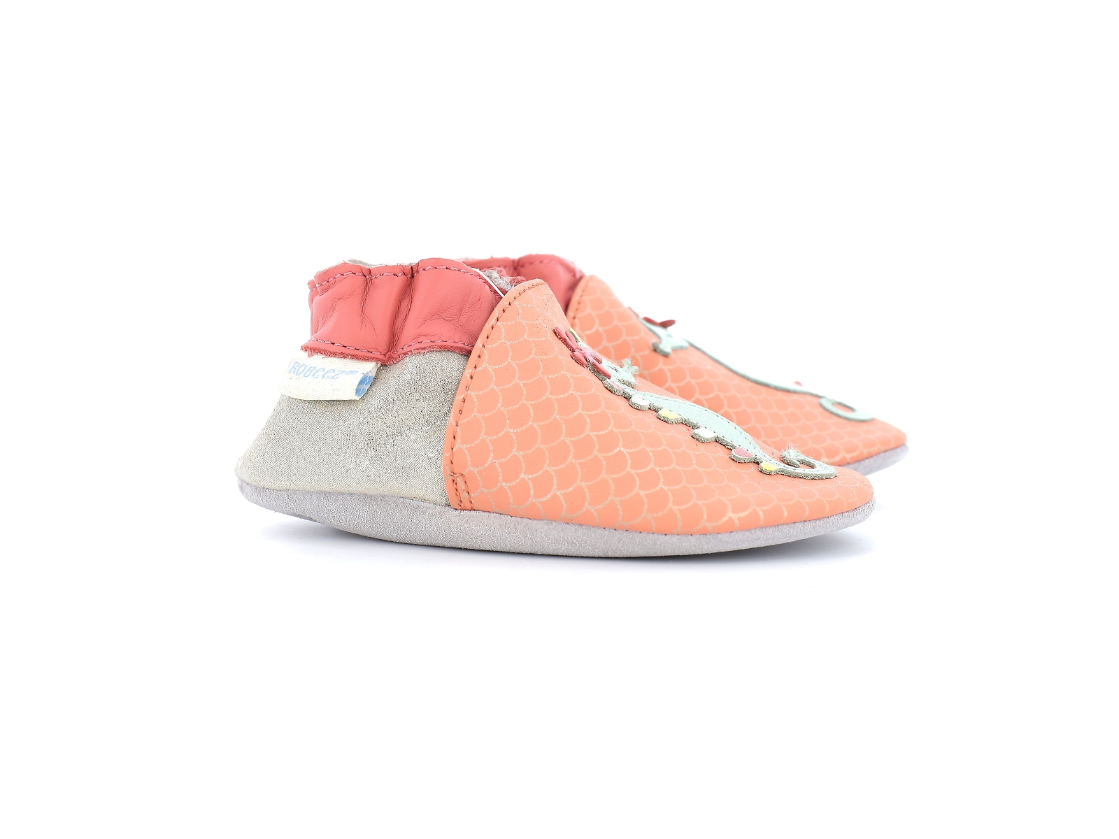 Robeez-EXOTIC SUMMER Cuir Saumon