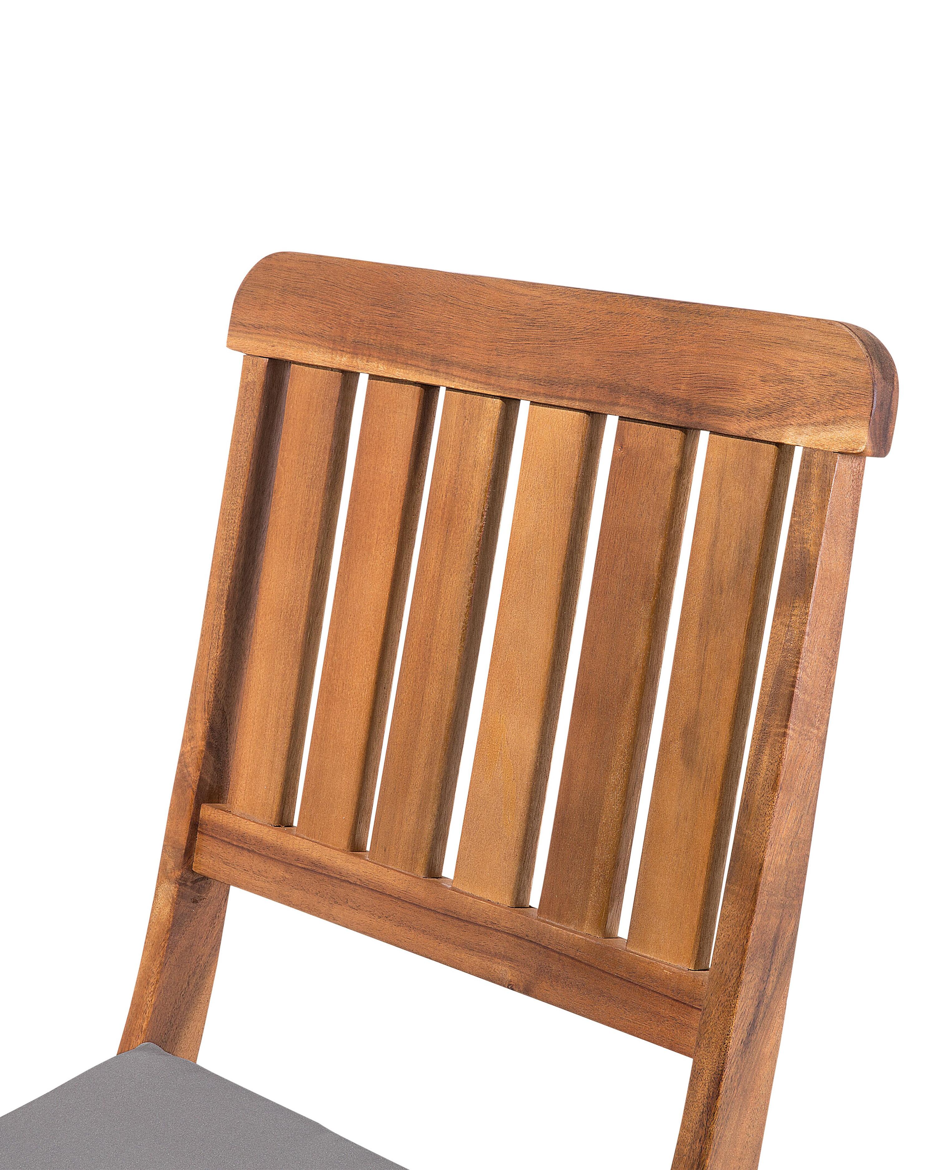 Set van 2 stoelen met zitkussen CENTO Acaciahout Bruin