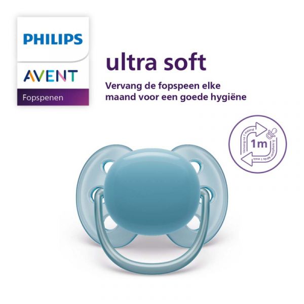 Philips Avent Ultra Soft Fopspeen - 6-18 Mnd - 2 Stuks