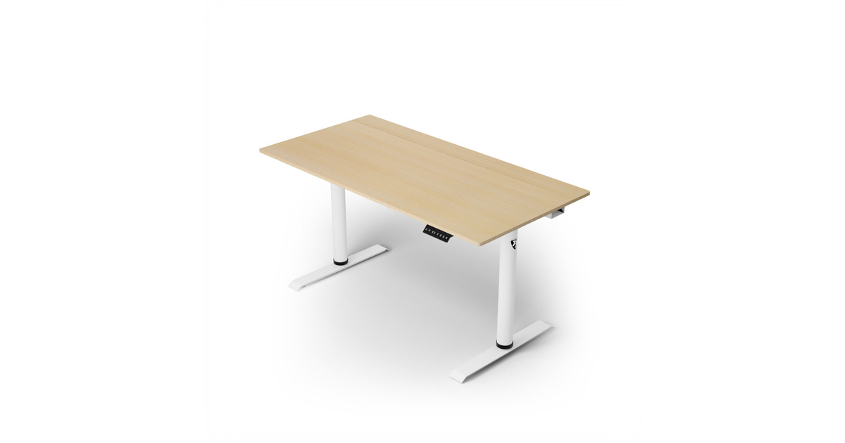ArozziArena Nordico Sit/Stand Desk - Light Birch gaming desk  (Zwart)