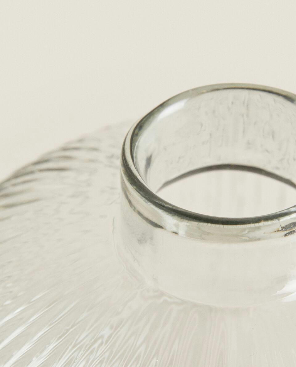 VASO DE VIDRO COM LINHAS
