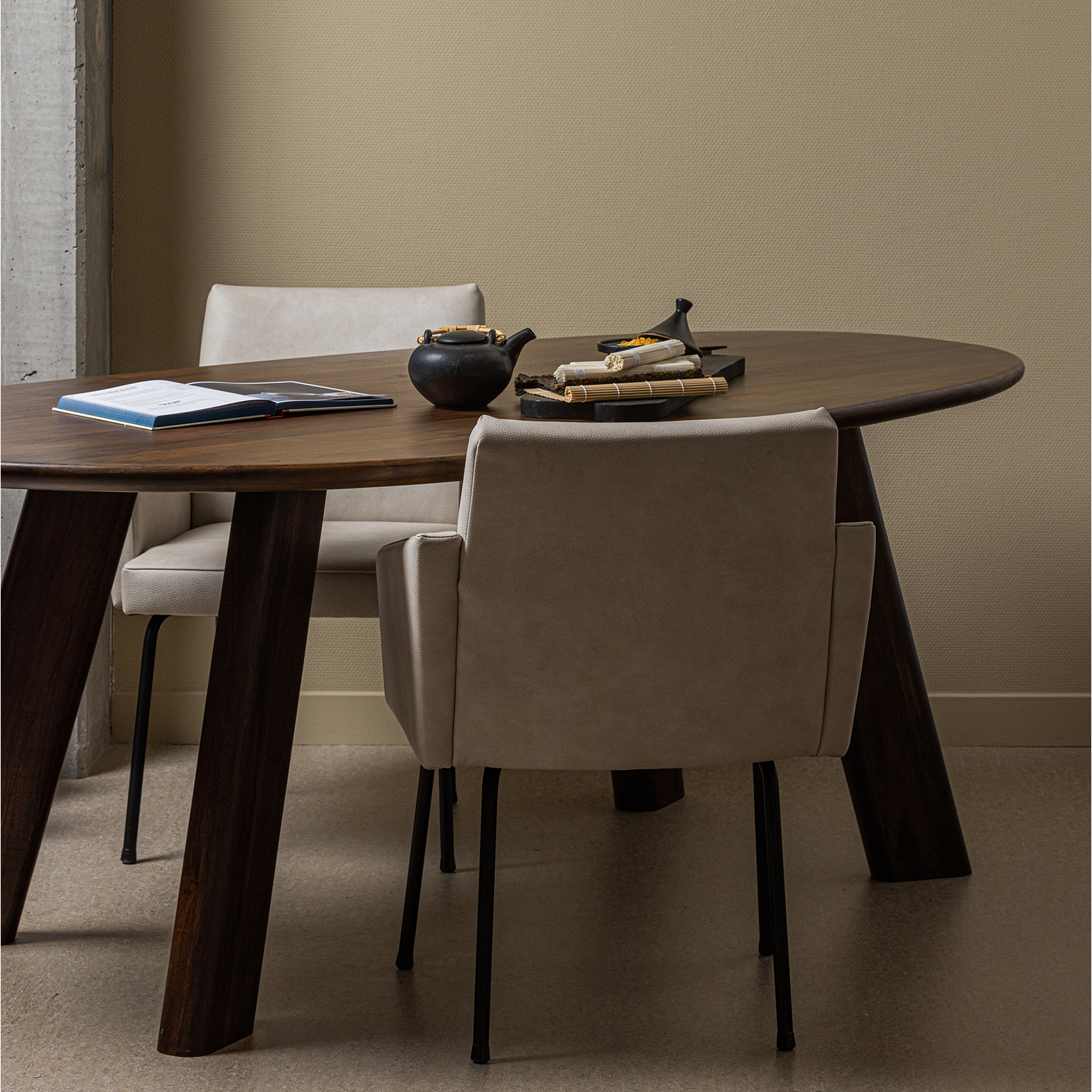 WOOOD Roundly Eettafel - B 160 x D 110 cm