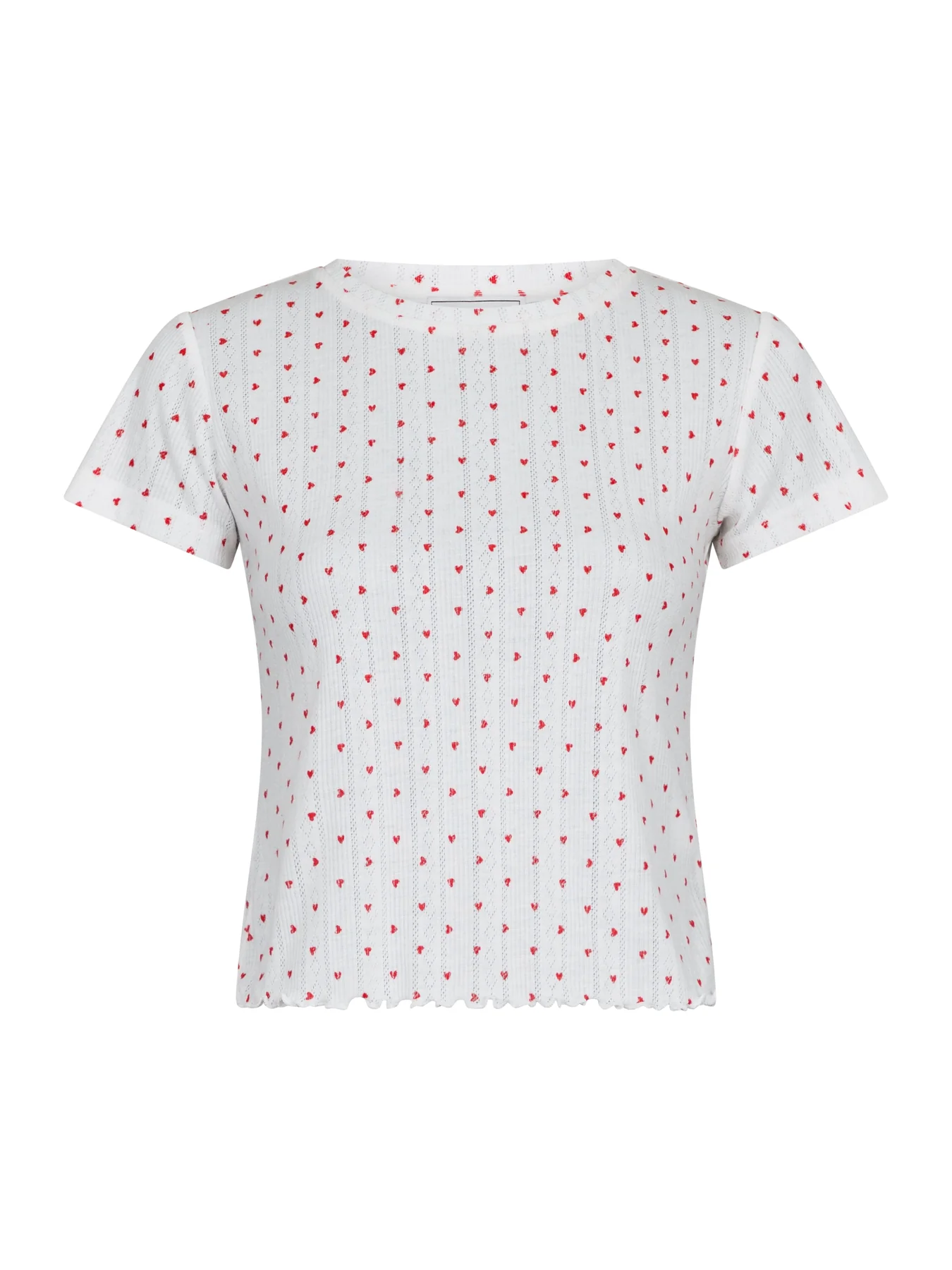 Neo Noir Lonnie Pointelle Heart Top