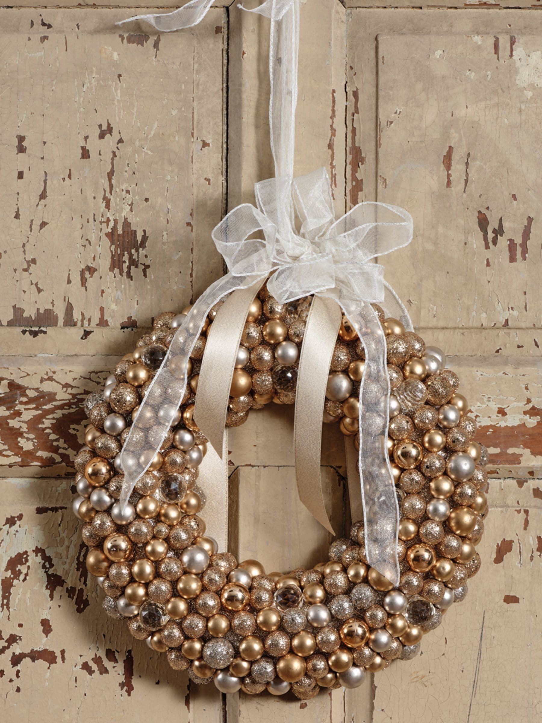 Decoris 33cm onbreekbare mini-kerstbal-Kerstmis krans