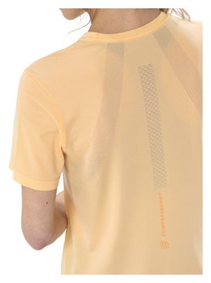 Maillot manches courtes Compressport Performance Jaune Femme