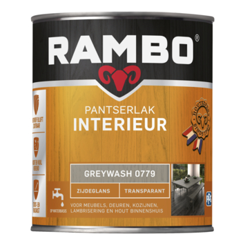 Rambo pantserlak interieur transparant zijdeglans greywash 750 ml