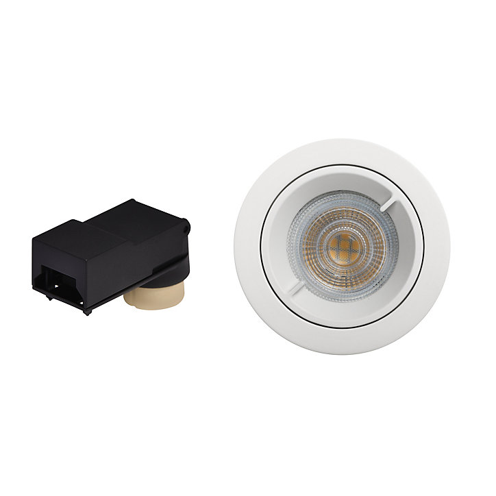 Spot encastrable Caius GU10 blanc neutre IP44 345lm 4.7W Ø8.5xH.10.1cm blanc GoodHome